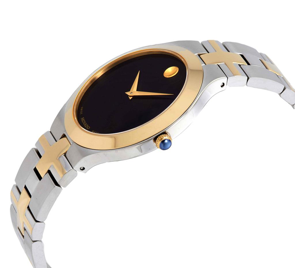 Movado Juro Quartz Black Dial Two-tone Mens Watch 0607443商品第2张图片规格展示