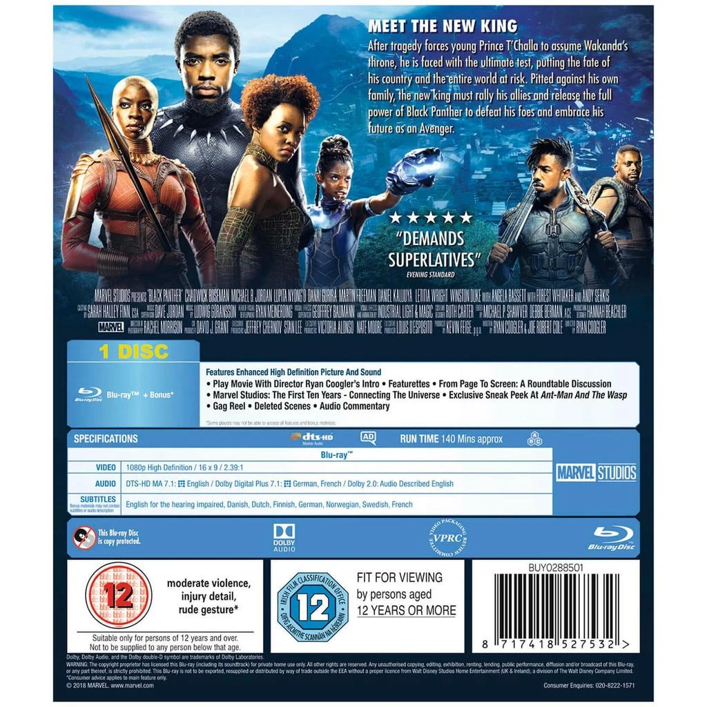 商品Walt Disney Studios|Black Panther 3D (Includes 2D Version),价格¥244,第5张图片详细描述