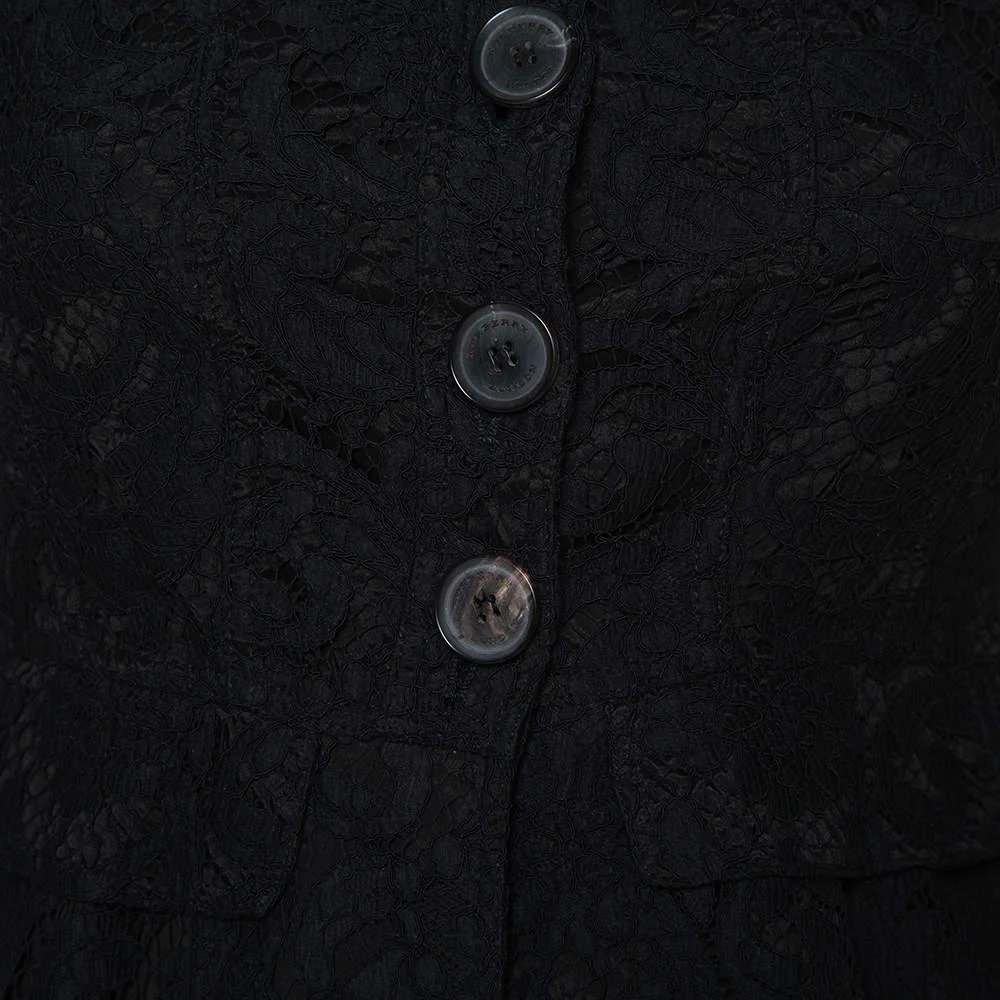 商品[二手商品] Burberry|Burberry Black Lace Button Front Tailored Jacket S,价格¥1576,第4张图片详细描述