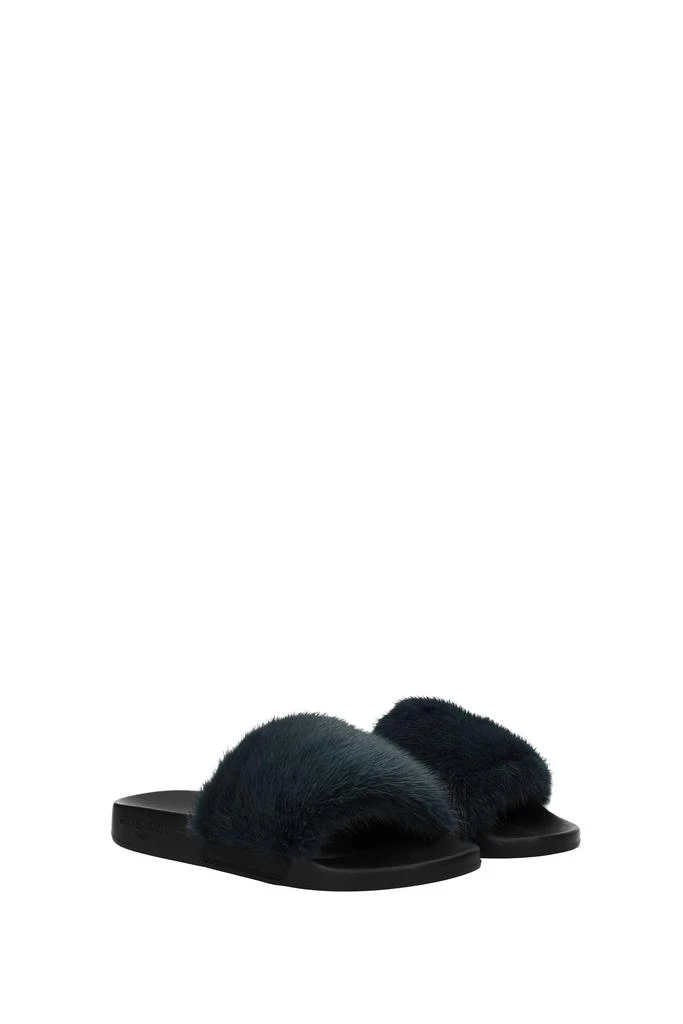 商品Givenchy|Slippers and clogs Fur Blue,价格¥1940,第2张图片详细描述