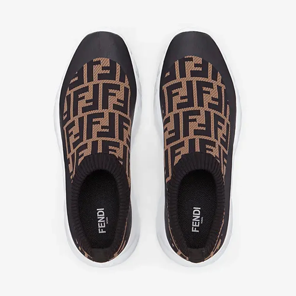 FENDI 芬迪 刺绣FF老花图案织物网眼高科技面料男士运动鞋 7E1254-A7MN-F17ML 商品