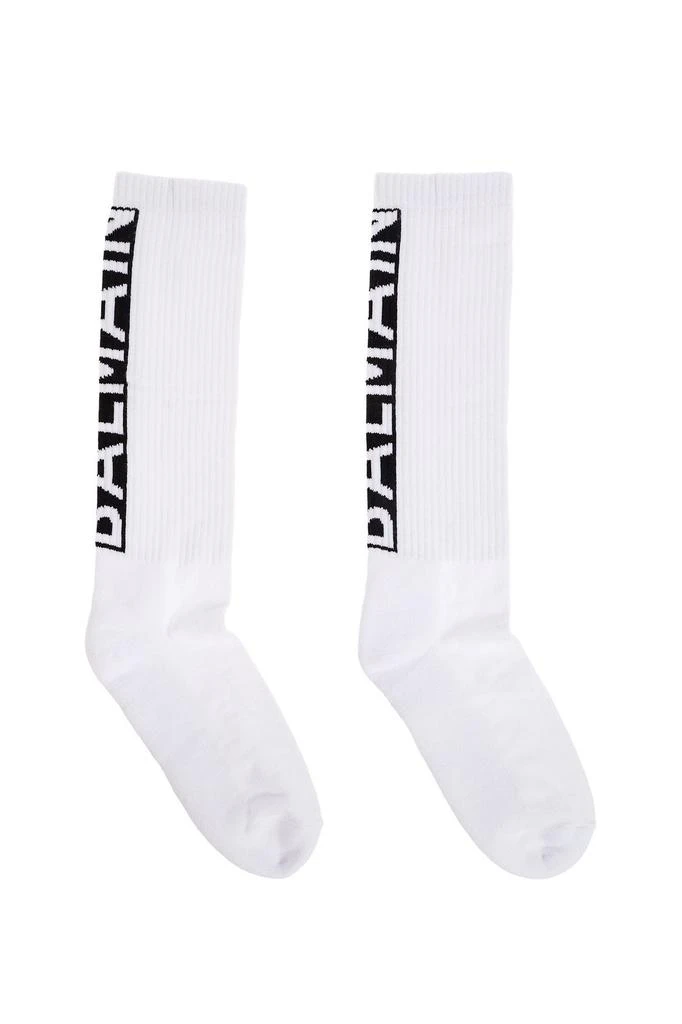 商品Balmain|Balmain Kids Logo Intarsia Knit Socks,价格¥229,第1张图片