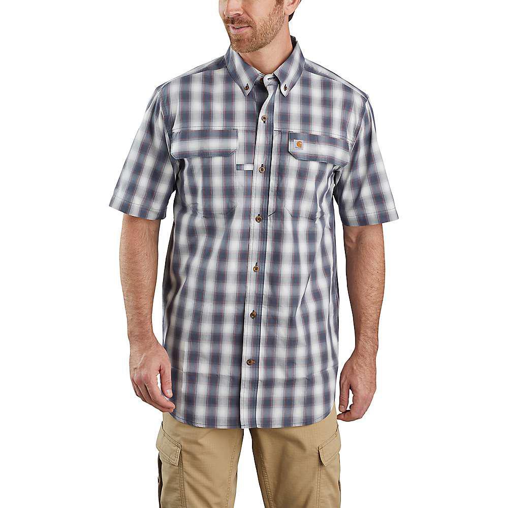 商品Carhartt|Men's Force Relaxed-Fit Lightweight SS Button-Front Plaid Shirt,价格¥218,第1张图片