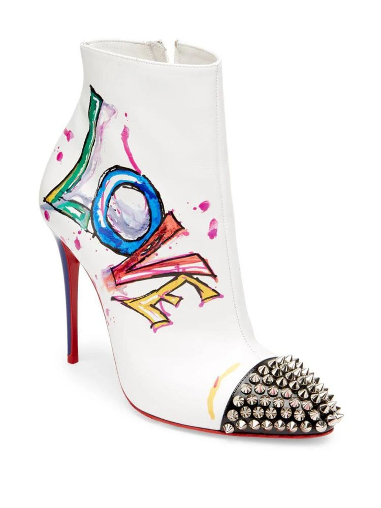 商品Christian Louboutin|Christian Louboutin - Love Is A Boot Spiked Leather Booties,价格¥9749,第1张图片
