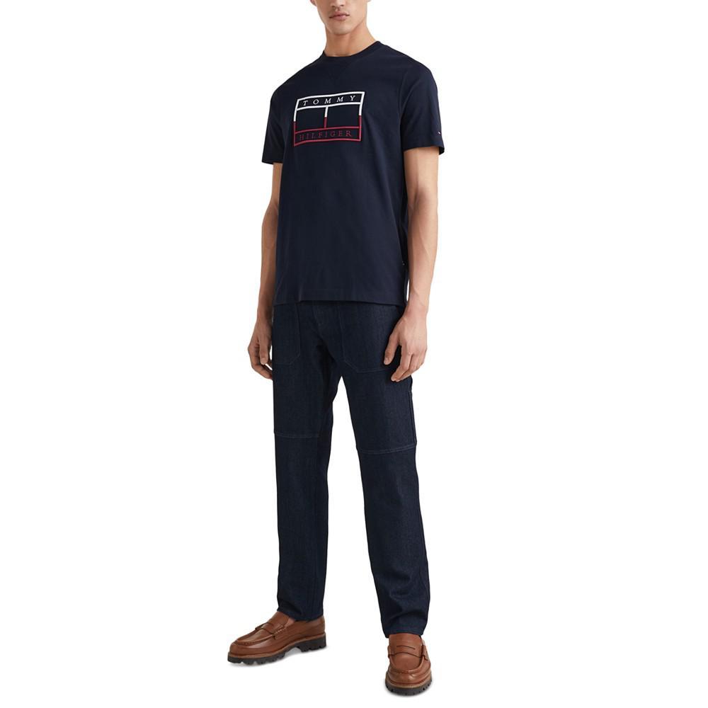 商品Tommy Hilfiger|Men's Outline Linear Flag T-Shirt,价格¥350,第5张图片详细描述