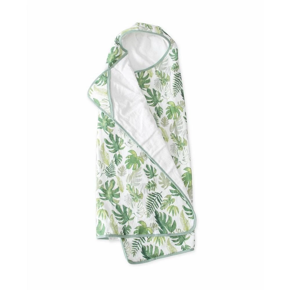 商品Little Unicorn|Tropical Leaf Cotton Muslin Big Kid Hooded Towel,价格¥299,第1张图片