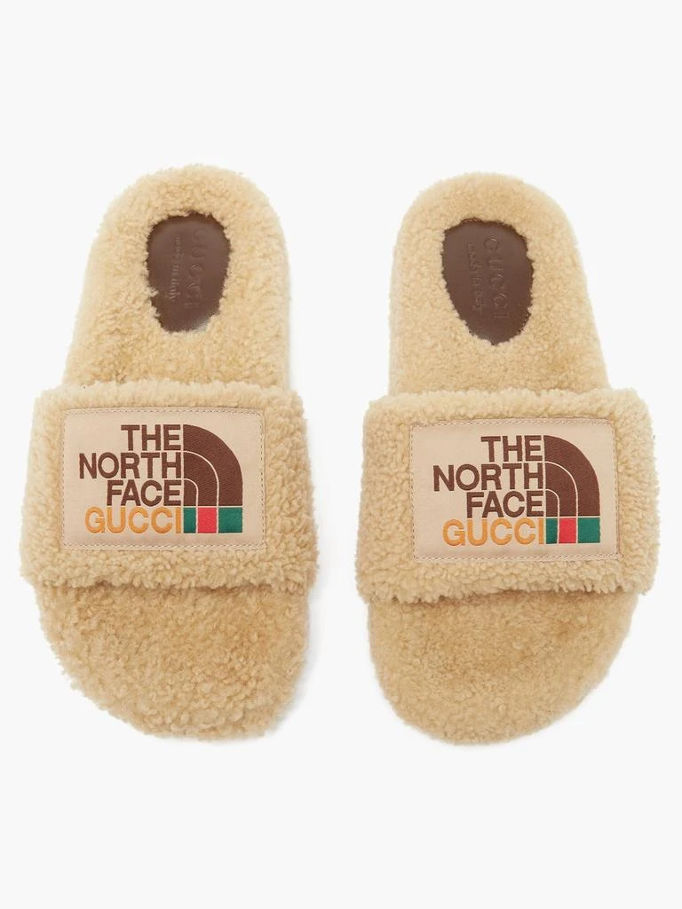 商品Gucci|X The North Face shearling slides,价格¥6822,第4张图片详细描述