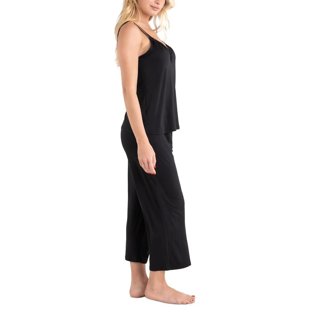 商品Linea Donatella|Women's Ariella 2-Pc. Cropped Lace-Trimmed Pajamas Set,价格¥193,第2张图片详细描述