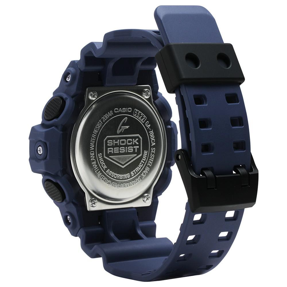 商品G-Shock|Men's Analog Digital Blue Resin Strap Watch 53mm GA700CA-2A,价格¥730,第4张图片详细描述