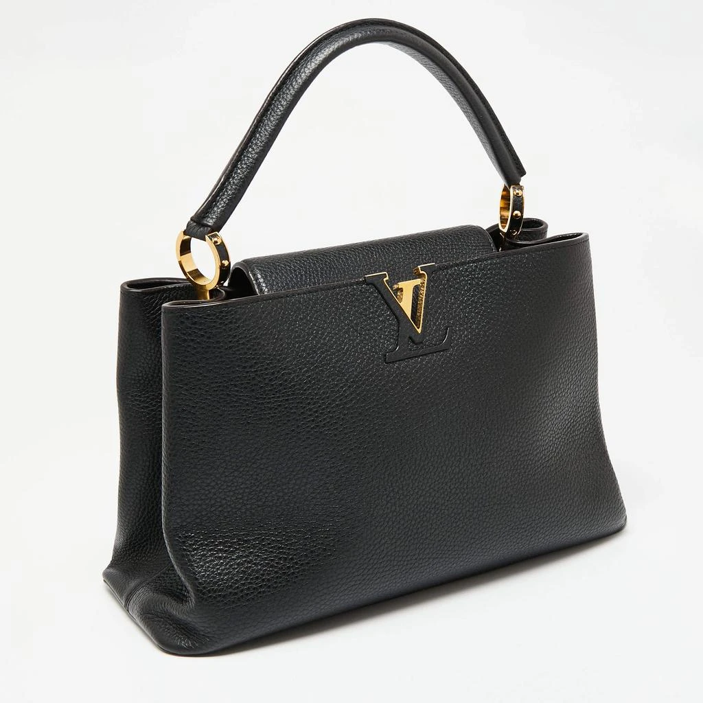 商品[二手商品] Louis Vuitton|Louis Vuitton Black Taurillon Leather Capucines MM Bag,价格¥15442,第3张图片详细描述