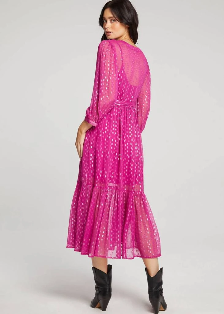 商品Saltwater Luxe|Harlyee Midi Dress In Berry,价格¥639,第3张图片详细描述