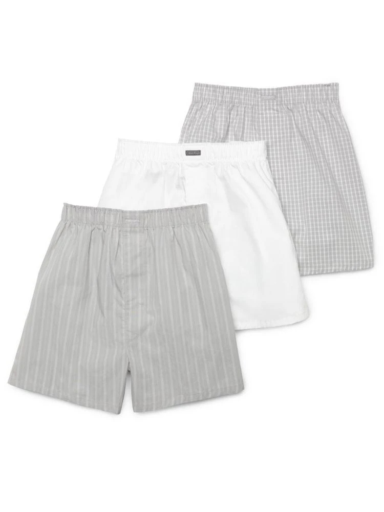 商品Calvin Klein|3-Pack Classic-Fit Woven Boxers,价格¥179,第4张图片详细描述