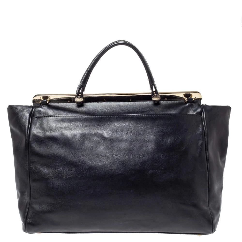 商品[二手商品] Furla|Furla Black/Blue Leather Cortina Top Handle Bag,价格¥1779,第4张图片详细描述