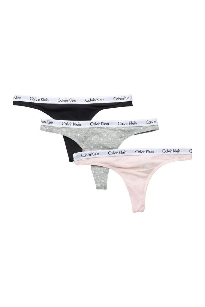 商品Calvin Klein|Logo Assorted Thongs - Pack of 3,价格¥104,第1张图片