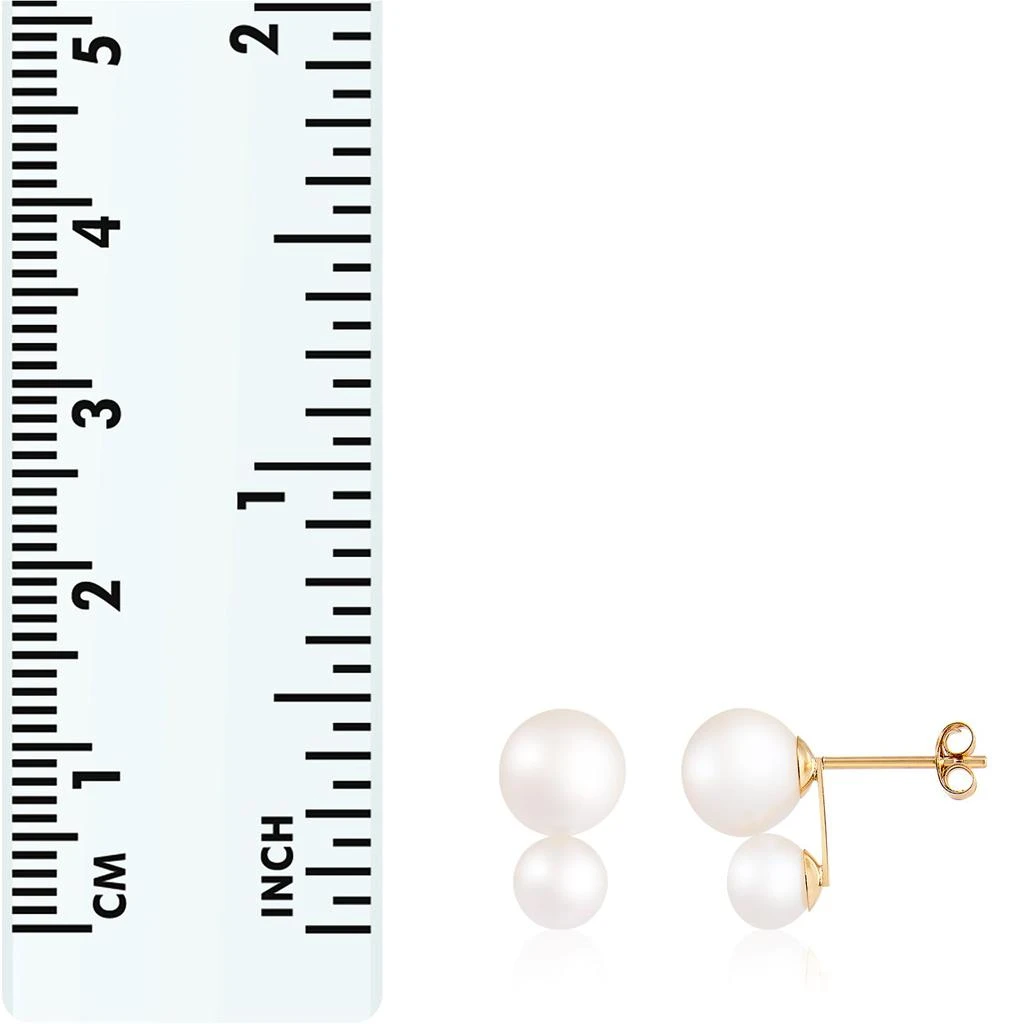 商品Splendid Pearls|14k Yellow Gold 5-5.5mm, 7-7.5mm Pearl Earrings,价格¥1349,第2张图片详细描述