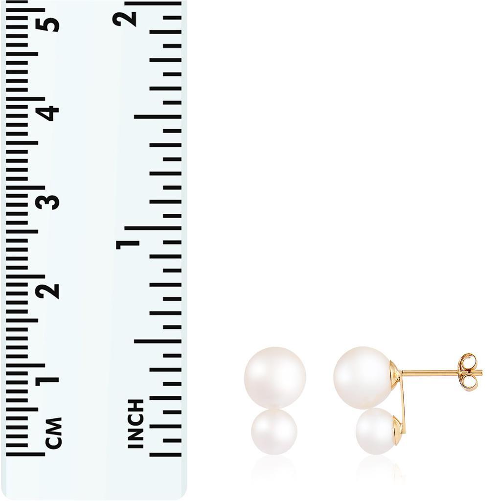 商品Splendid Pearls|14k Yellow Gold 5-5.5mm, 7-7.5mm Pearl Earrings,价格¥1283,第4张图片详细描述