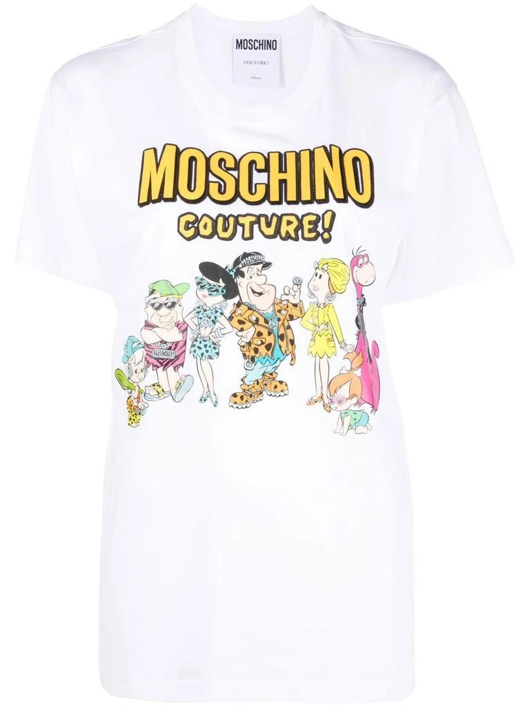 商品Moschino|T-shirt with moschino x the flintstones,价格¥958,第1张图片