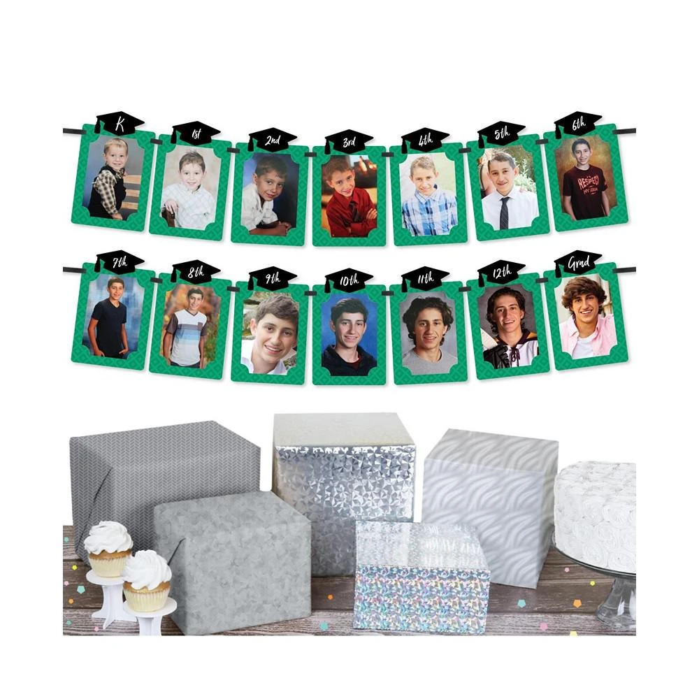商品Big Dot of Happiness|Green Grad - Best is Yet to Come - DIY Party Decor Picture Display Photo Banner,价格¥119,第3张图片详细描述