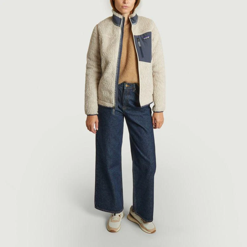 商品Patagonia|W's Classic Retro-X Jkt fleece Natural w Smolder Blue PATAGONIA,价格¥1923,第4张图片详细描述