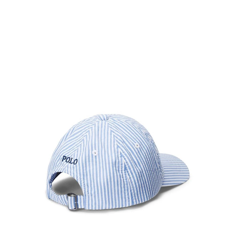 商品Ralph Lauren|Toddler and Little Boys Cotton Seersucker Ball Cap,价格¥205,第2张图片详细描述