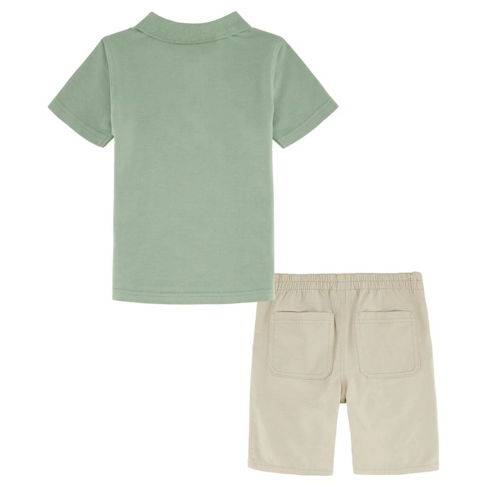 商品KIDS HEADQUARTERS|Little Boys Printed Pique Polo Shirt and Twill Shorts, 2 Piece Set,价格¥132,第2张图片详细描述