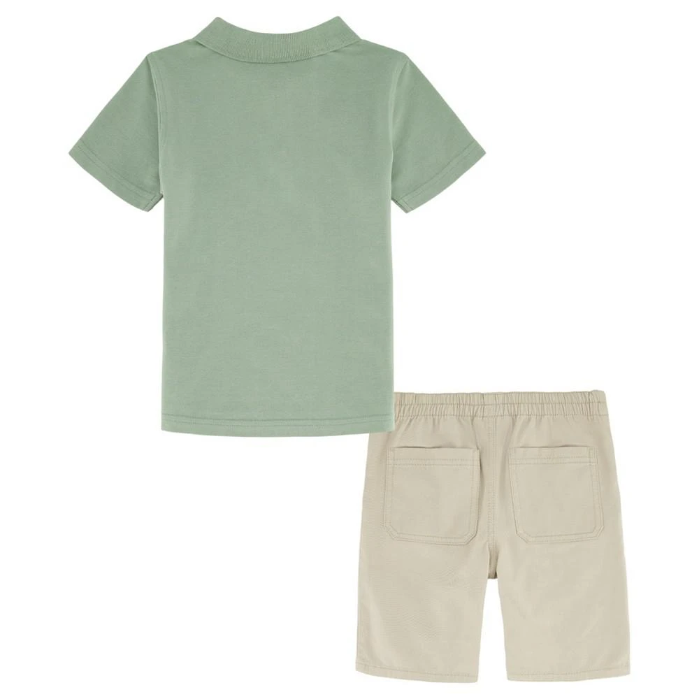 商品KIDS HEADQUARTERS|Little Boys Printed Pique Polo Shirt and Twill Shorts, 2 Piece Set,价格¥99,第2张图片详细描述