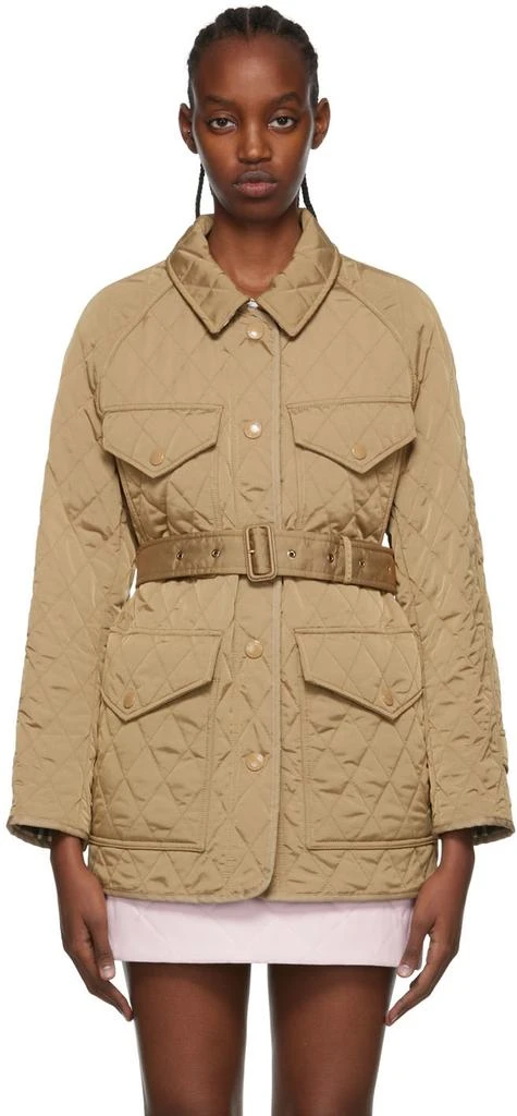 商品Burberry|Beige Nylon Jacket,价格¥10491,第1张图片