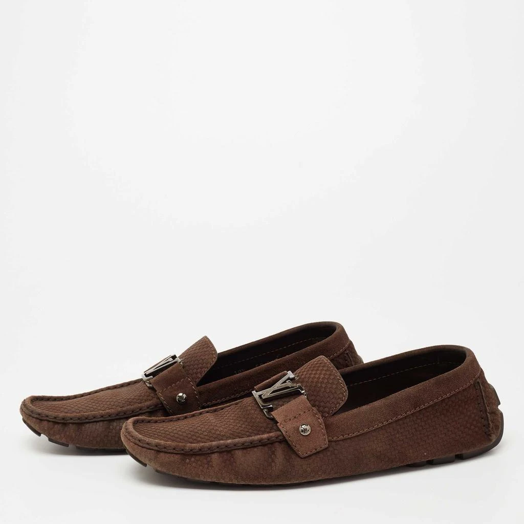商品[二手商品] Louis Vuitton|Louis Vuitton Brown Suede  Monte Carlo Slip on Loafers Size 44.5,价格¥2210,第2张图片详细描述
