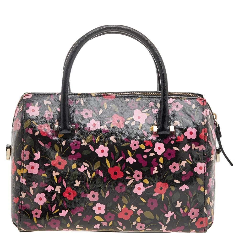 商品[二手商品] Kate Spade|Kate Spade Multicolor Floral Coated Canvas Cameron Street Lane Satchel,价格¥1191,第4张图片详细描述