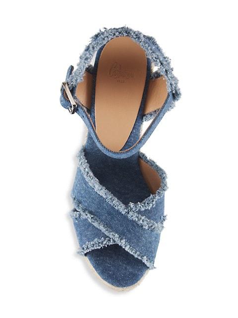 Bromelia Denim Wedge Sandals商品第5张图片规格展示