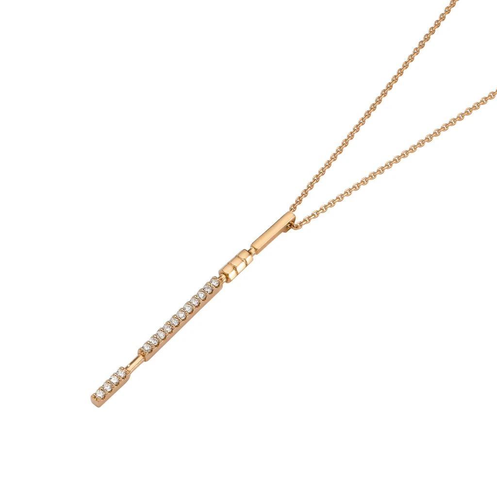商品AME|Âme Totem 18K Rose Gold, Lab-Grown Diamond 0.30ct. tw. Linear Pendant Necklace,价格¥9326,第3张图片详细描述