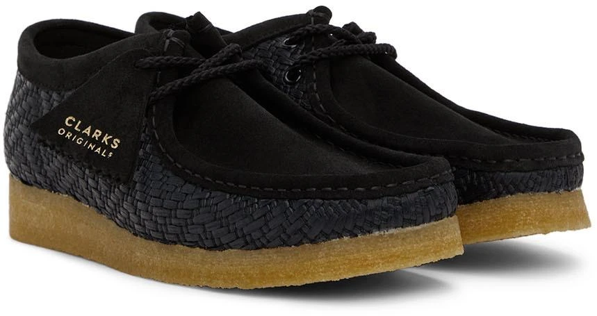 商品Clarks|Black Raffia Wallabee Derbys,价格¥824,第4张图片详细描述