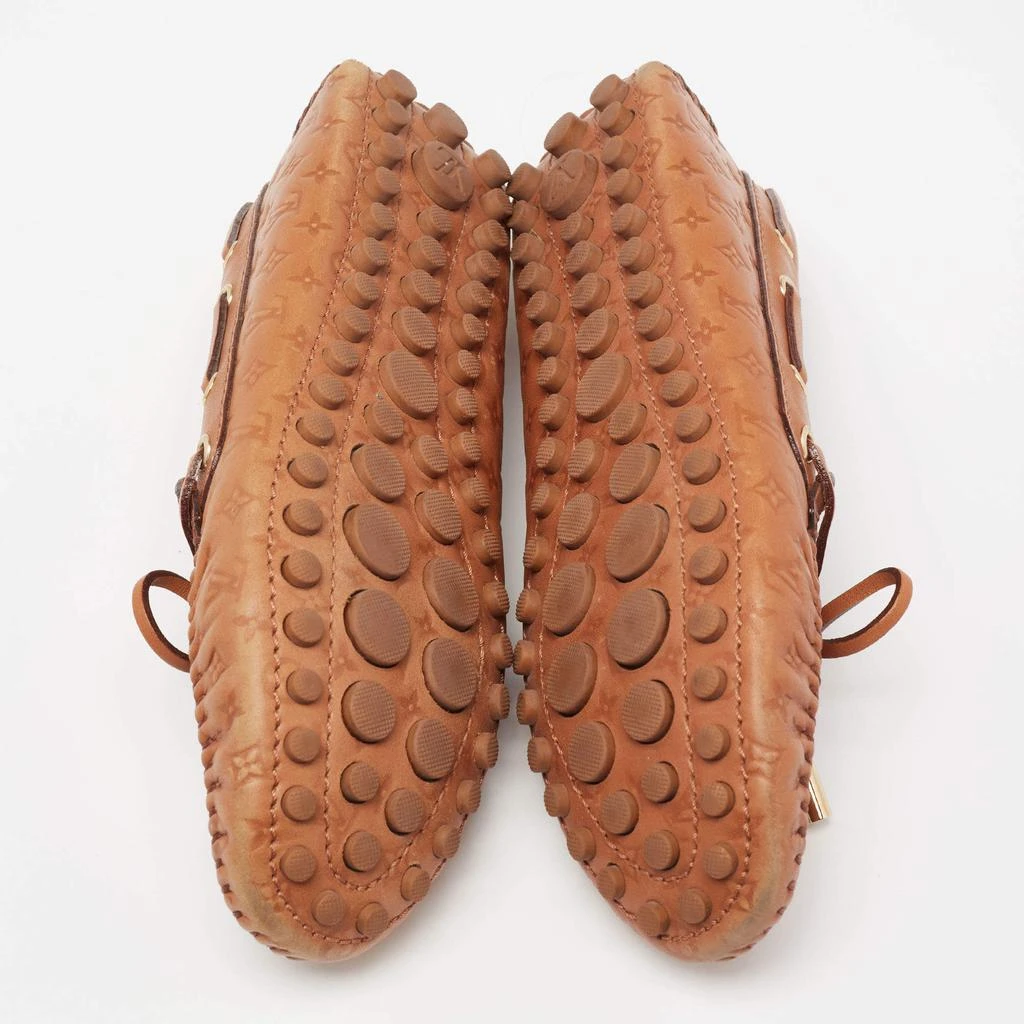 Louis Vuitton Tan Monogram Empreinte Leather Gloria Loafers Size 37.5 商品