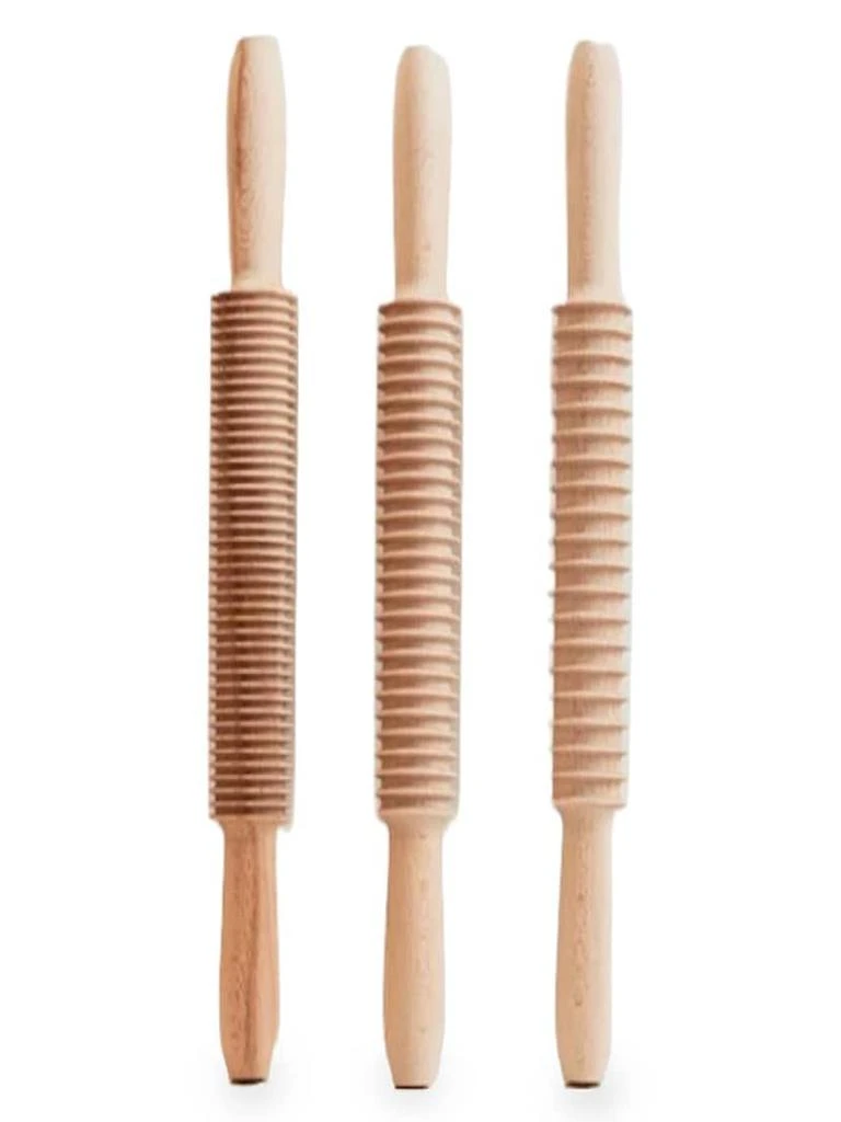商品Verve Culture|Italian Beechwood Pasta Cutter Rolling Pins - Set of 3,价格¥336,第1张图片