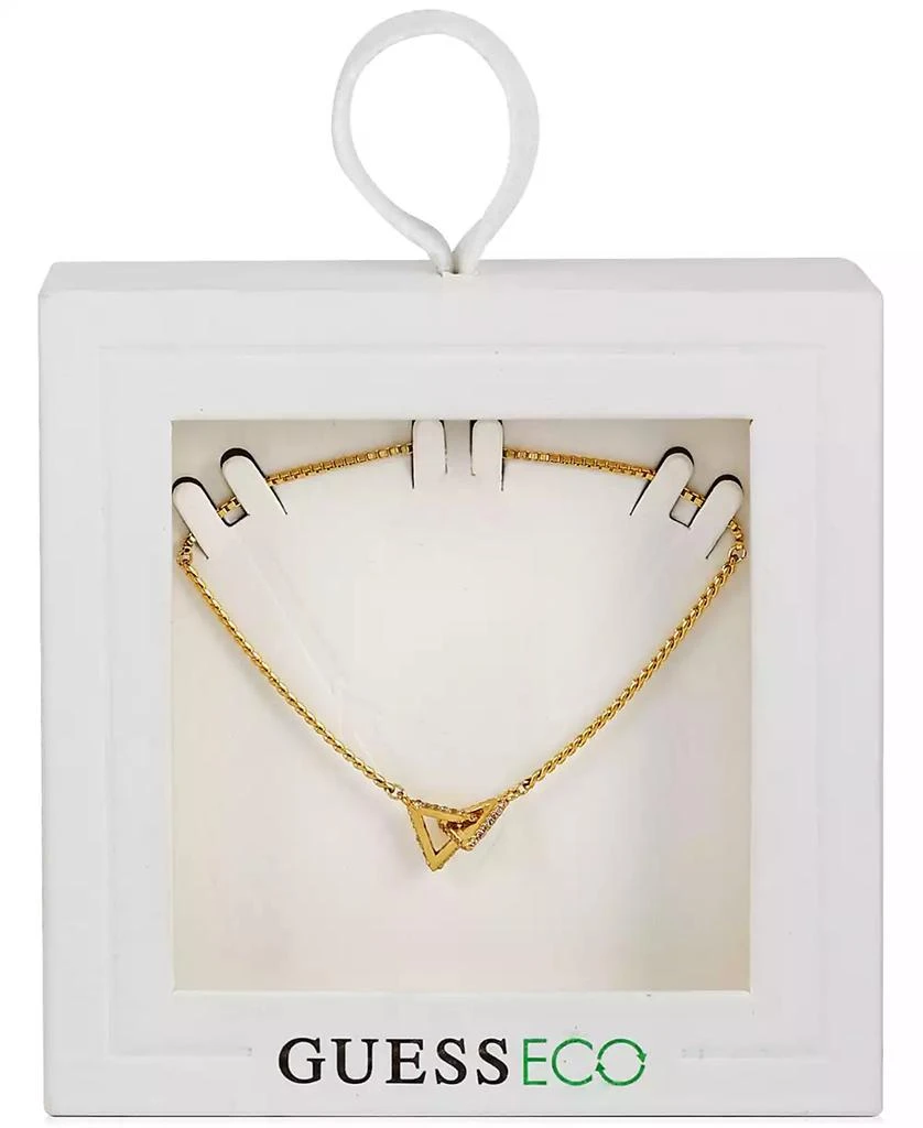 商品GUESS|14k Gold-Plated Pavé Linked Triangle Slider Bracelet,价格¥216,第3张图片详细描述