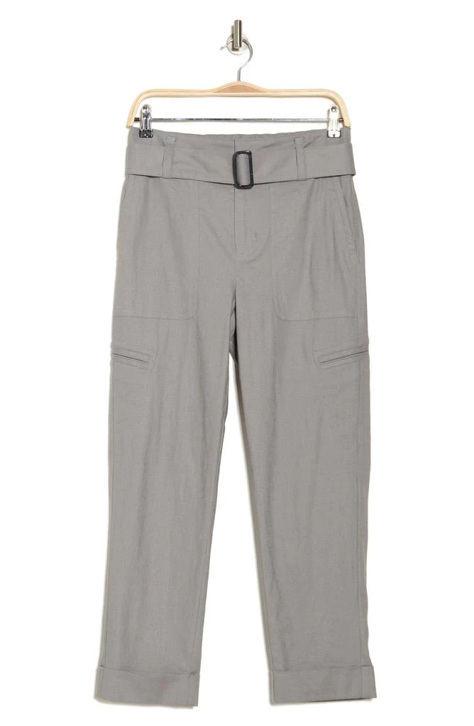 商品Vince|Belted Linen Blend Pants,价格¥365,第3张图片详细描述