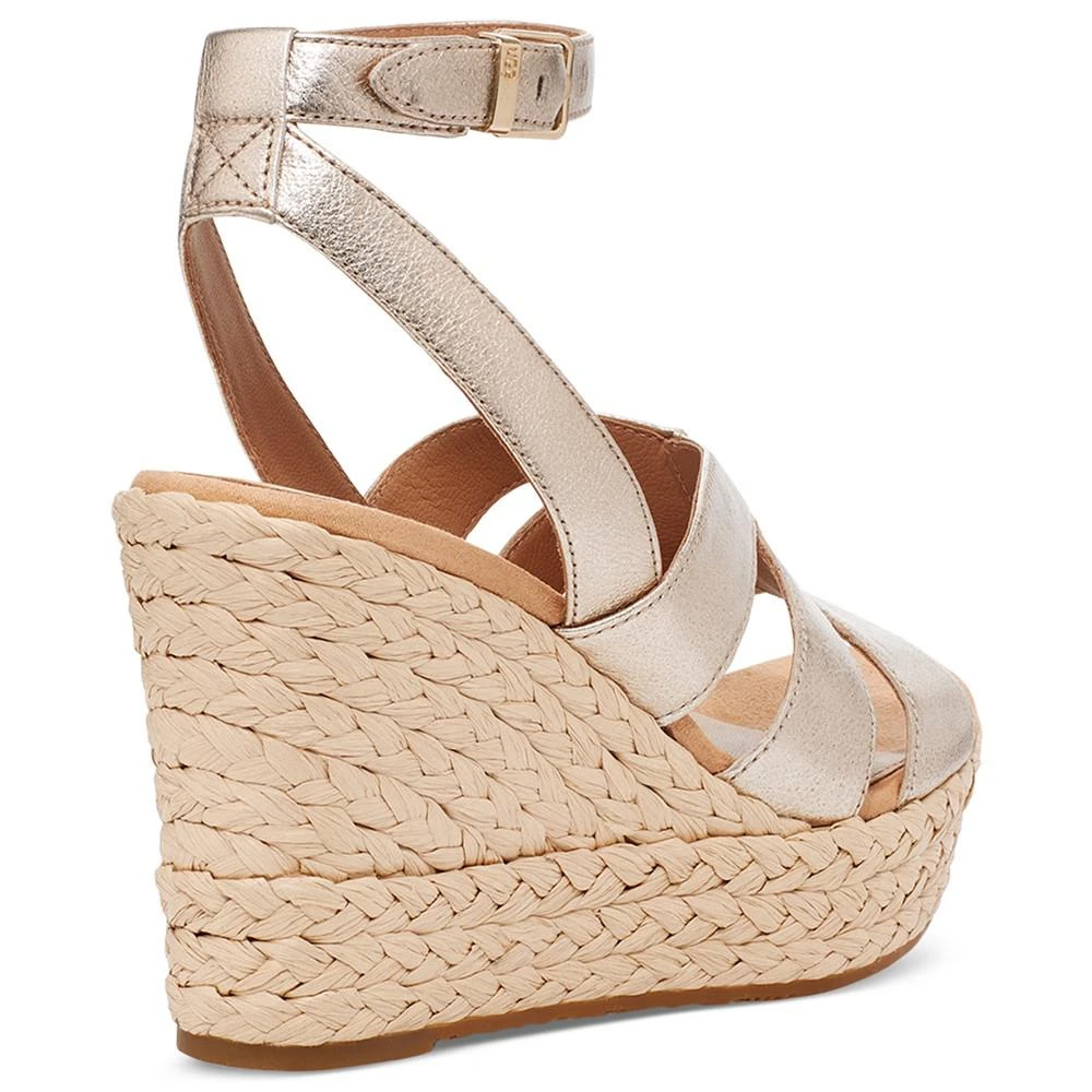 商品UGG|Women's Careena Ankle-Strap Espadrille Platform Wedge Sandals,价格¥672,第3张图片详细描述