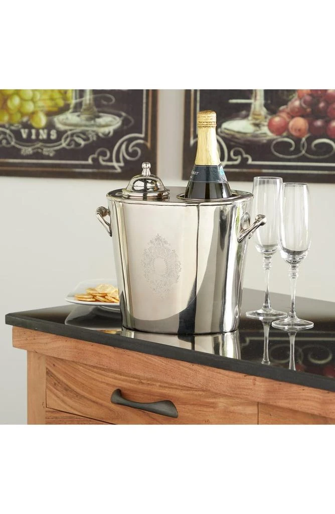 商品SONOMA SAGE HOME|Silver Stainless Steel Traditional Wine Holder 10" x 11" x 7",价格¥917,第4张图片详细描述