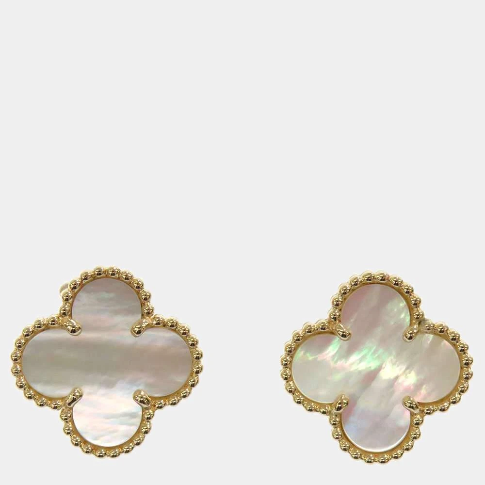 商品[二手商品] Van Cleef & Arpels|Van Cleef & Arpels Vintage Alhambra 18K Yellow Gold Mother of Pearl Earrings,价格¥28716,第1张图片