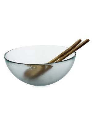 商品French Home|Recycled Glass Urban Salad Bowl & Olivewood Servers,价格¥278,第1张图片