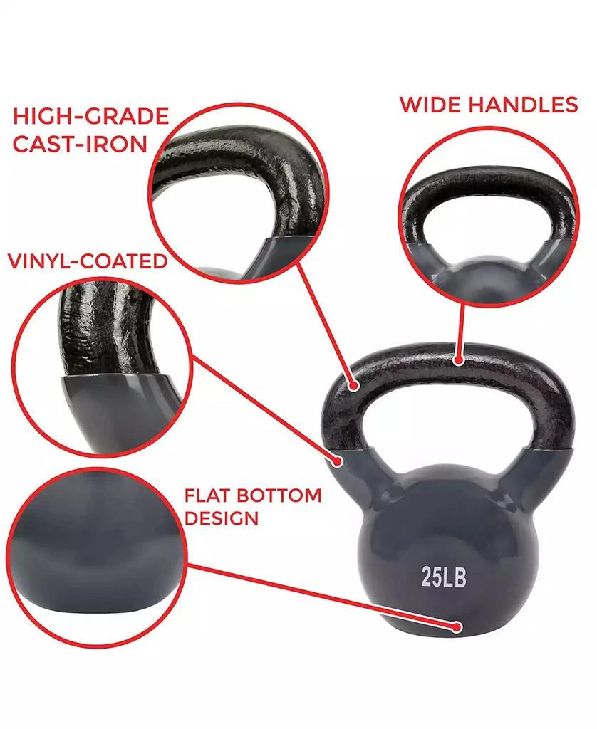 Sunny Health and Fitness Vinyl Coated Kettle Bell, 25 lbs 商品