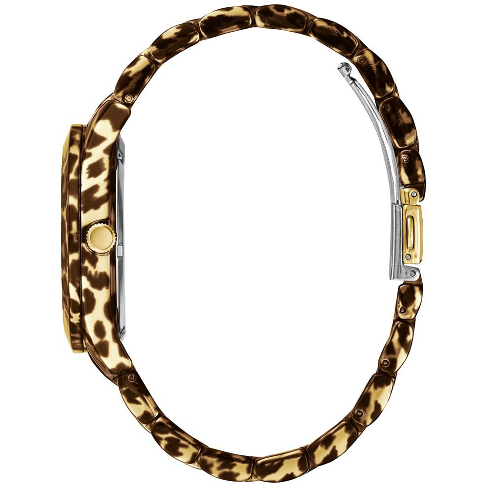 Women's Leopard Print Stainless Steel Bracelet Watch 40mm商品第5张图片规格展示