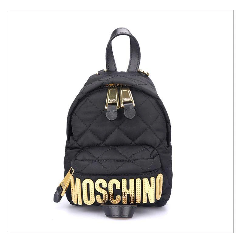 商品Moschino|香港直邮Moschino莫斯奇诺女士双肩包黑色背包2B760982012555,价格¥5116,第9张图片详细描述