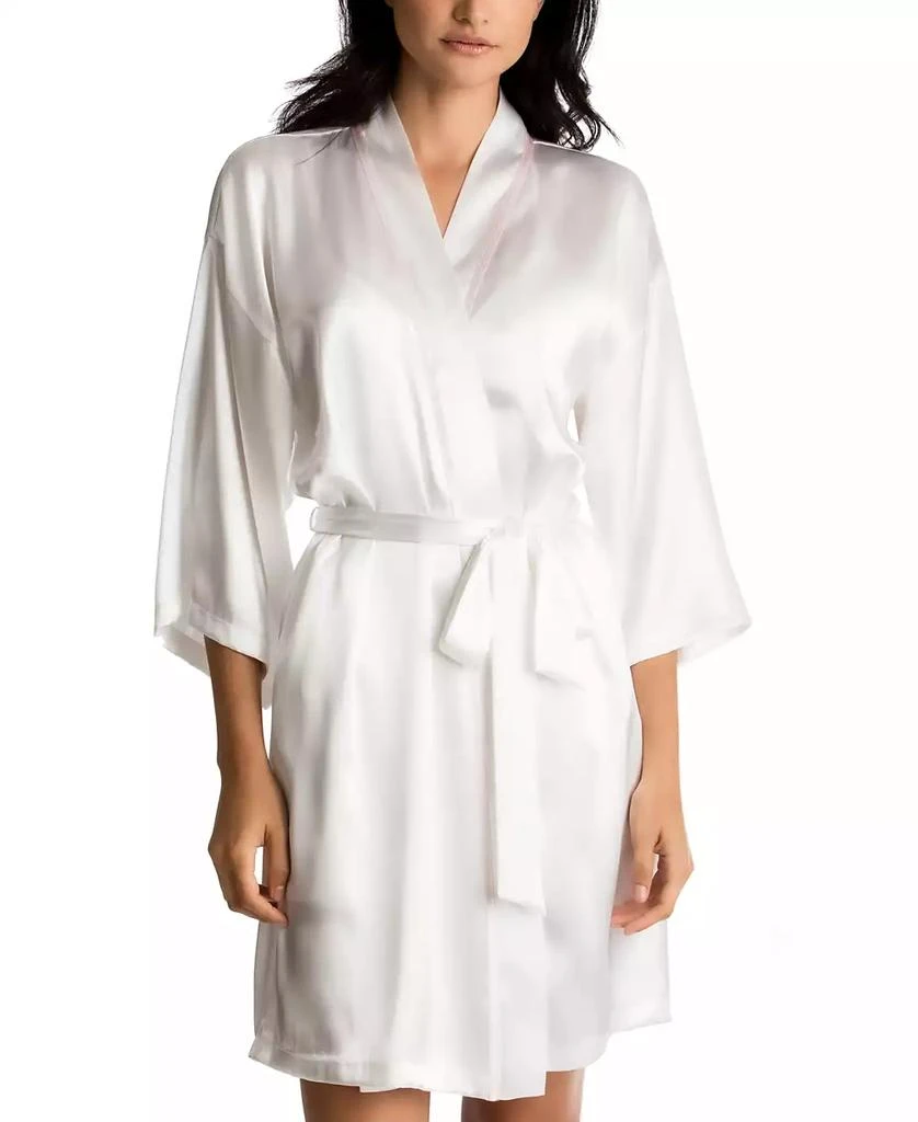 商品Linea Donatella|Bride Satin Wrap Robe, Cami & Tap Shorts Set,价格¥219,第3张图片详细描述