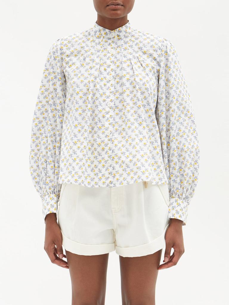 商品Thierry Colson|Yana floral-print cotton blouse,价格¥710,第1张图片