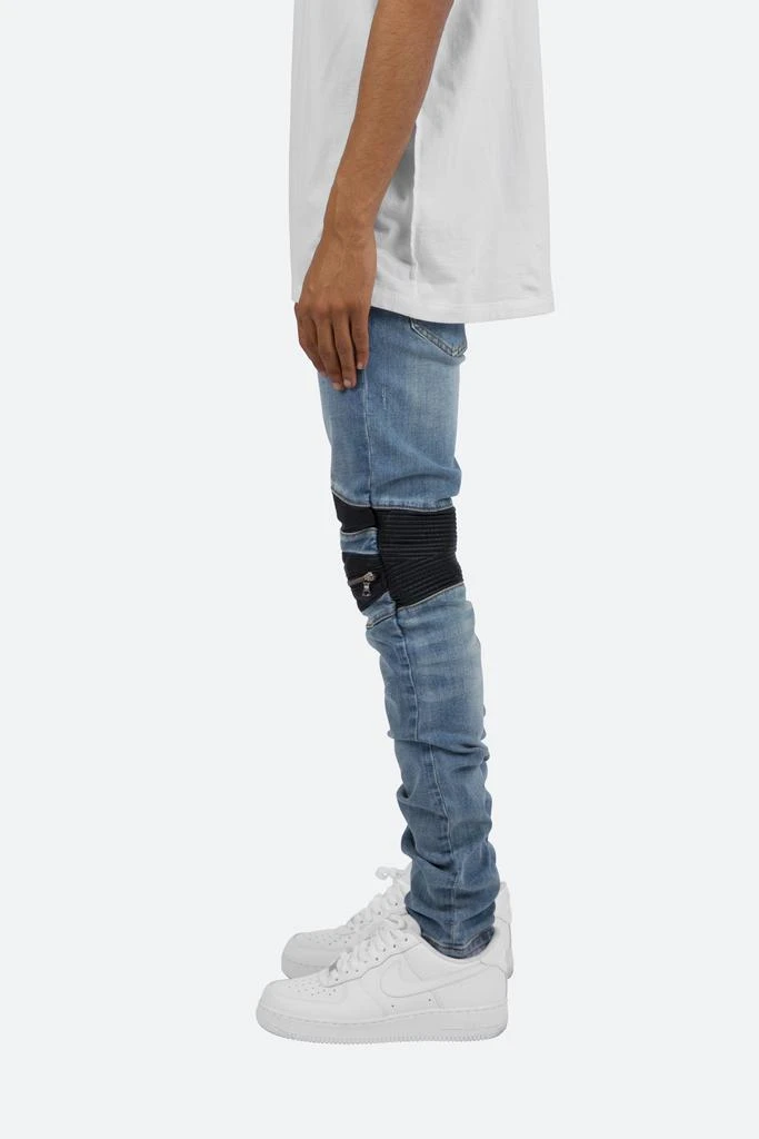商品MNML|X186 Moto Skinny Denim - Blue/Black,价格¥257,第4张图片详细描述