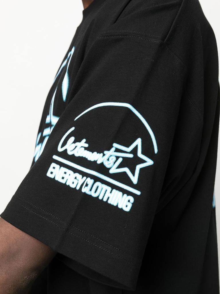 Short-sleeved t-shirt with "vetements energy clothing" logo商品第4张图片规格展示