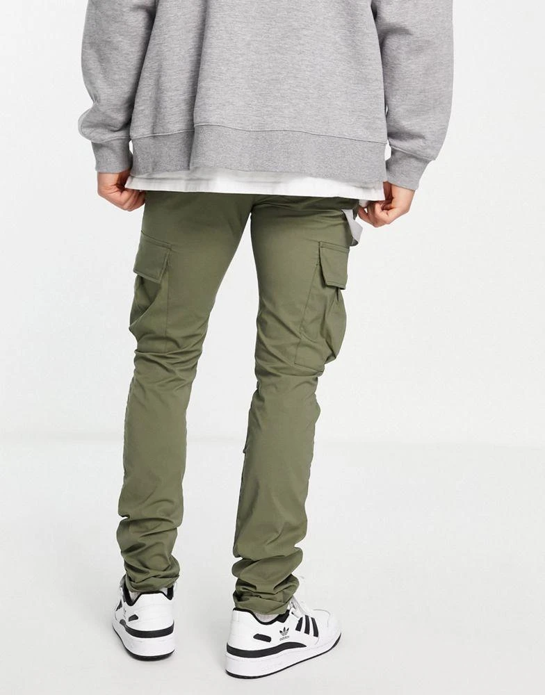 商品American Stitch|American Stitch slim cargos in khaki,价格¥479,第2张图片详细描述