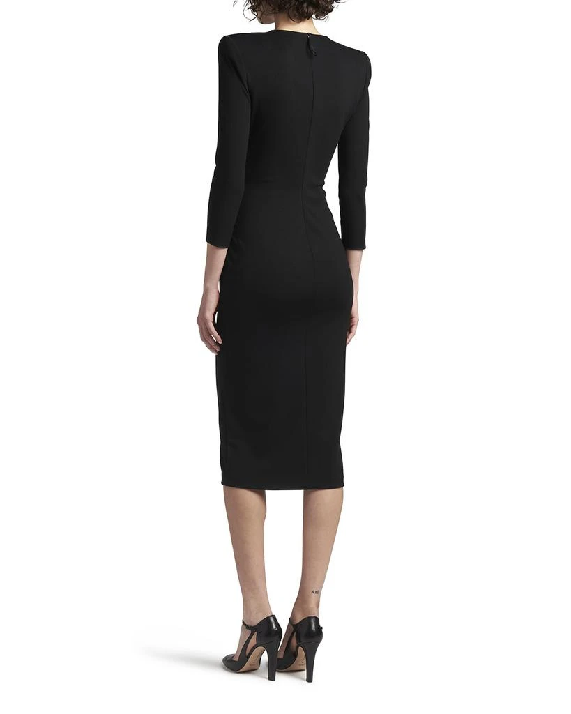 商品Giorgio Armani|Draped Milano Stitch Midi Dress,价格¥9717,第3张图片详细描述