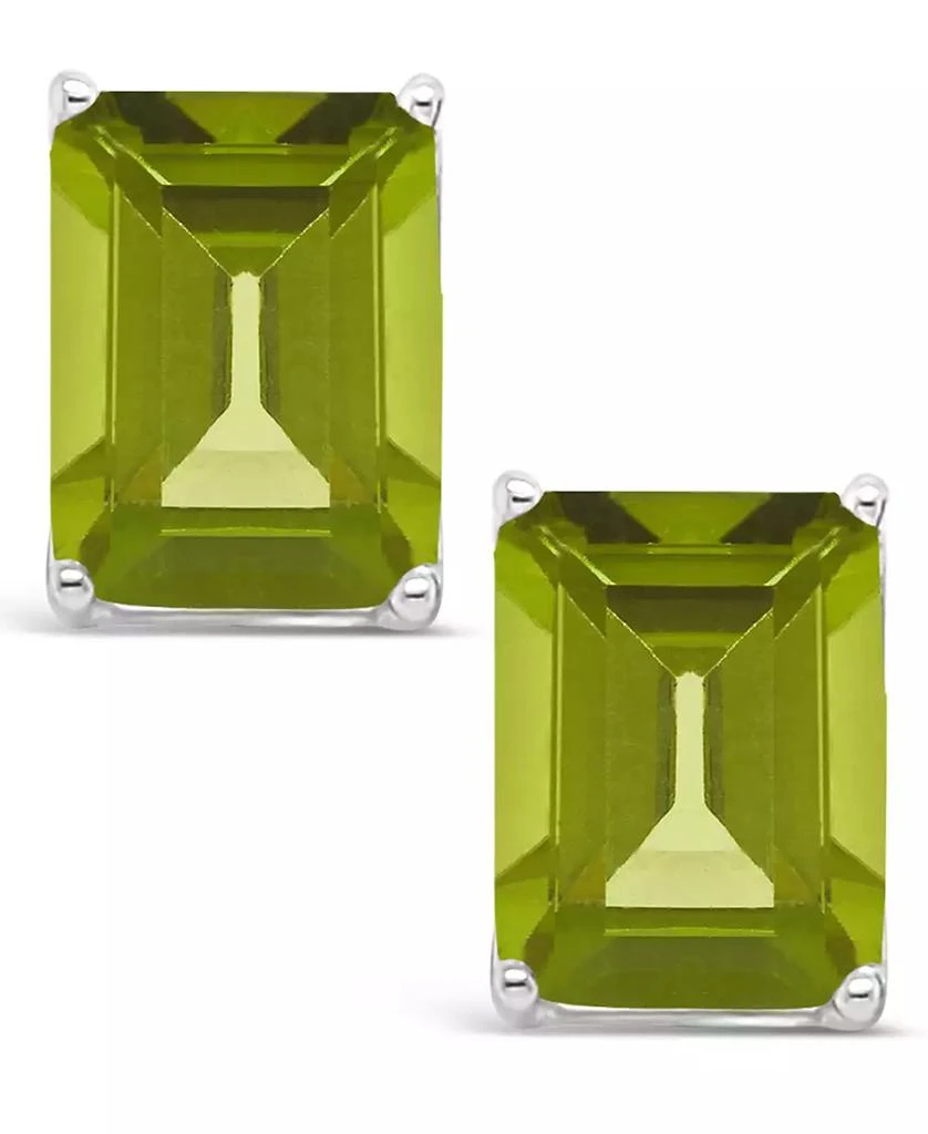 商品Macy's|Peridot (3-3/8 ct. t.w.) Stud Earrings in 14K White Gold,价格¥8513,第3张图片详细描述